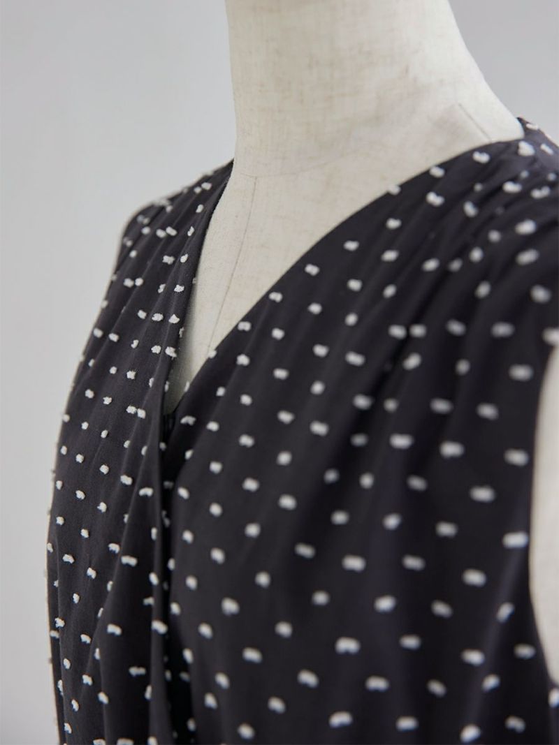 efla(エフラ)公式通販｜ドット柄ティアードボリュームワンピース
