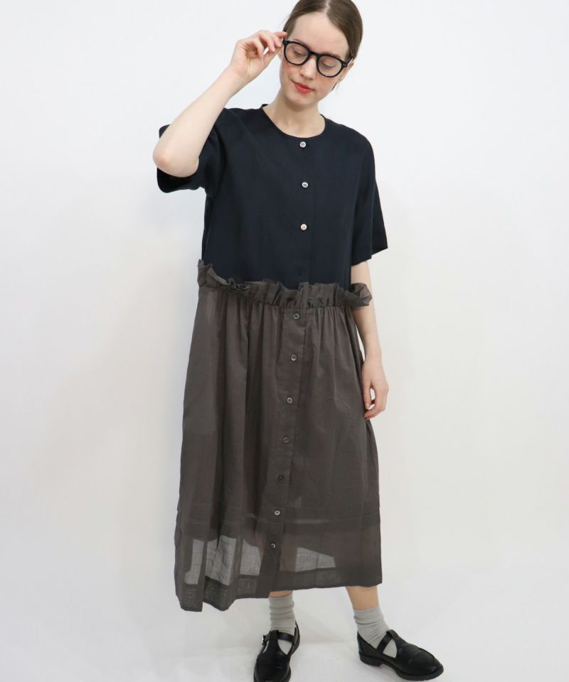 ワンピース hayachi* TWIST JERSEY SHEER DRESS – COVERCHORD