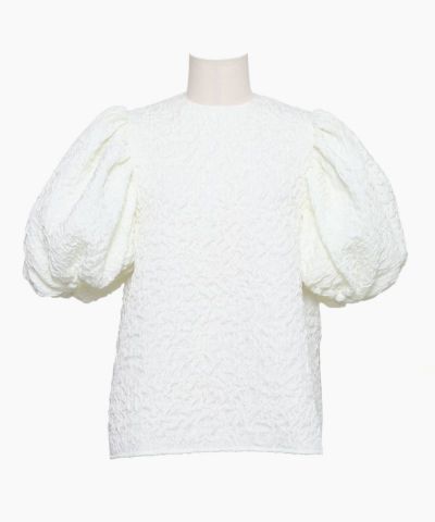 人気完売 louloute ルルットスカラップ襟ブラウス綿シルク36