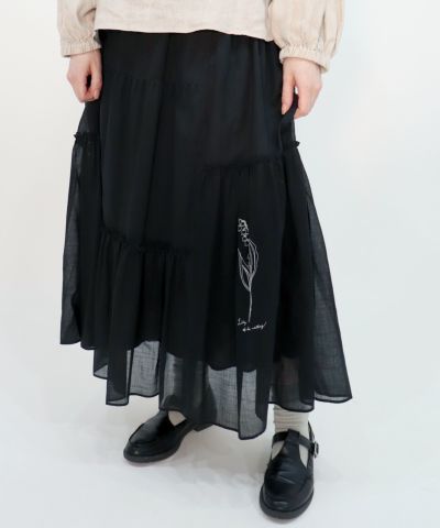 haupia ハウピア 爽やか魚刺繍ピンタックスカート - メルカリ