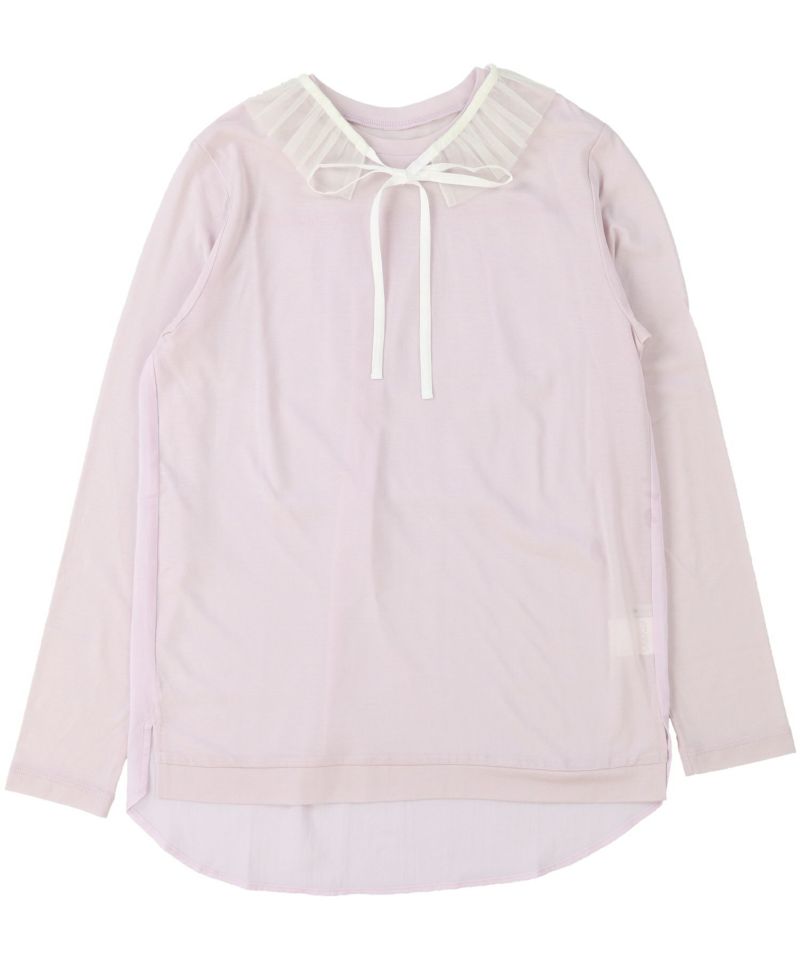 tシャツ 美しい綿の服「付け襟カットソー」 レディース haupia tシャツ 美しい綿の服「付け襟カットソー」 レディース