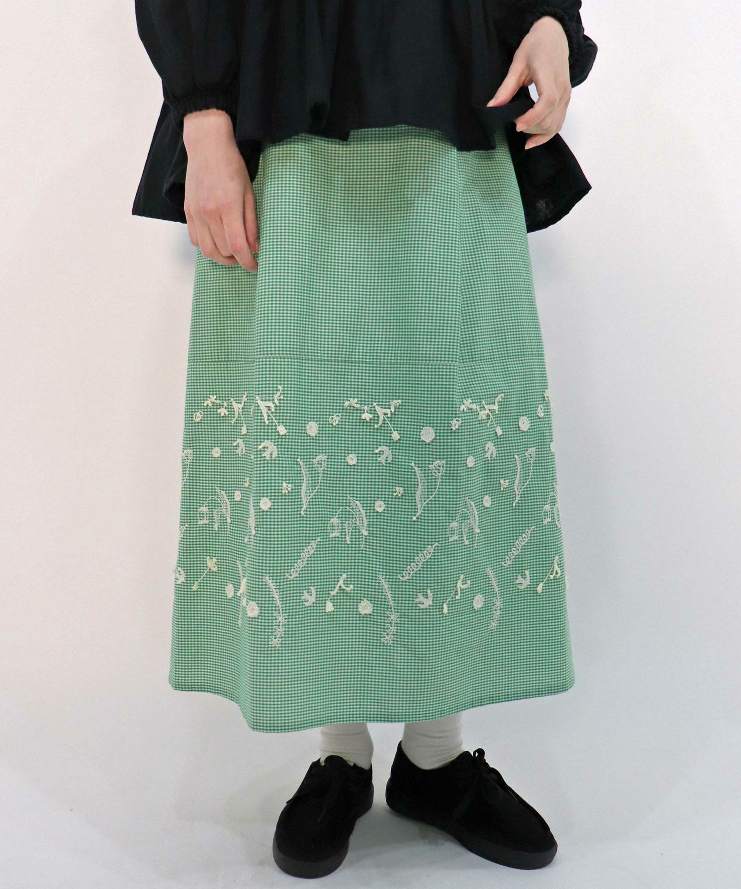 Hiroko ハウピア haupia ロングプリーツ刺繍 Hiroko ハウピア haupia ロングプリーツ刺繍 haupiaハウピア