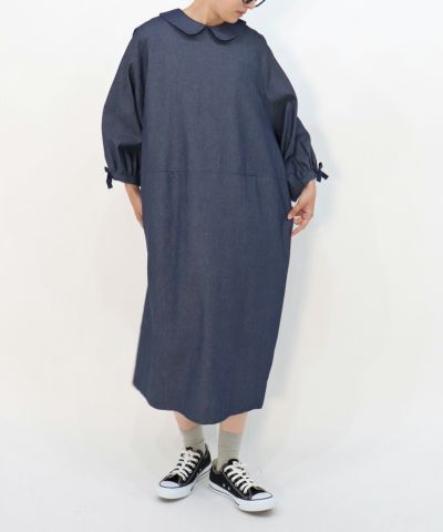 新品☆haupia ハウピア　ストライプのロングワンピース　ブルー 新品☆haupia ハウピア ストライプのロングワンピース ブルー